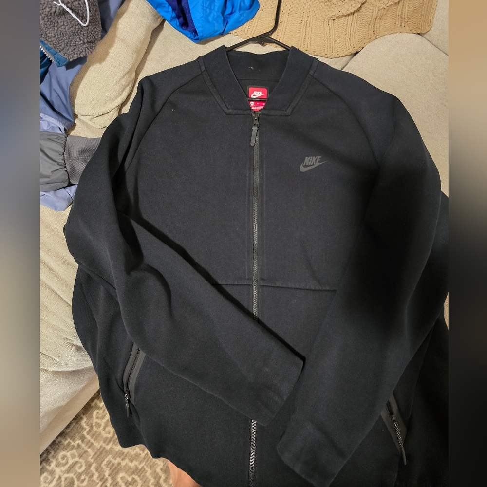 Nike Black Bomber Jacket Varsity Style